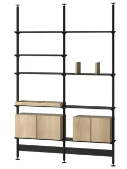 Pira G2 Floor-to-Ceiling Shelving Bundle A fra String<String Furniture Outlet
