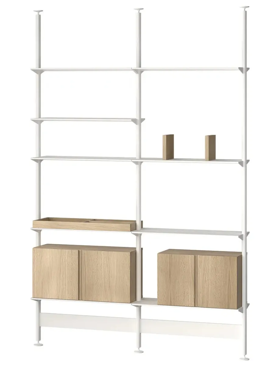 Pira G2 Floor-to-Ceiling Shelving Bundle A fra String<String Furniture Outlet