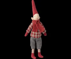Pixy size 1 nissedreng med rødternet skjorte og magnet i hænder og fod fra 2025<Maileg Discount