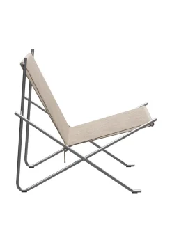 PK4 Loungestol i sort, stålstel af Poul Kjærholm<Fritz Hansen Hot