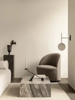 Plinth Low, grey galaxy marble fra<Audo Copenhagen Clearance