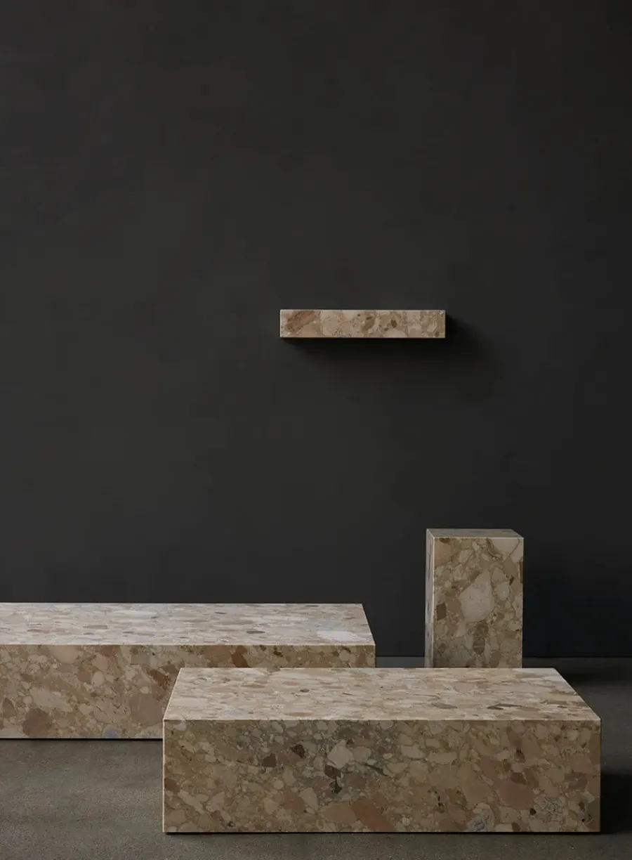 Plinth Low, grey galaxy marble fra<Audo Copenhagen Clearance