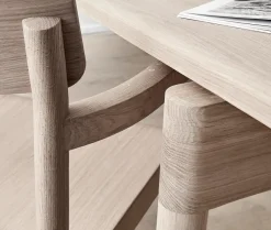 Post Spisebordsstol, sædepolstret max 95 læder fra<Fredericia Furniture Outlet