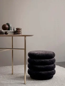 Pouf Round, faded velvet fra<Ferm Living Online