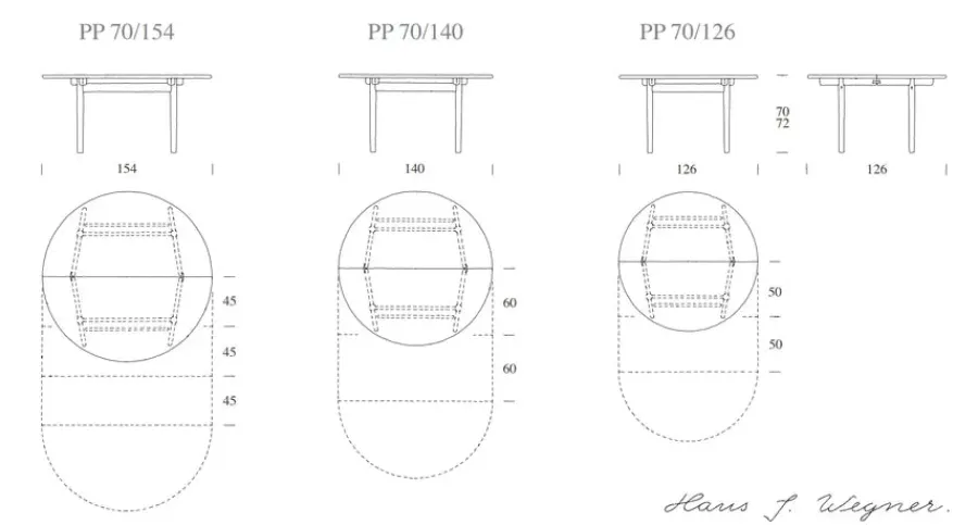 PP70/126 Spisebord af Hans J. Wegner<PP Møbler Sale