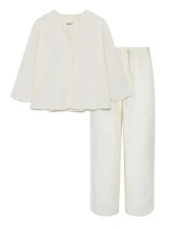 Pyjamas Poplin, pure ecru fra<Aiayu Hot