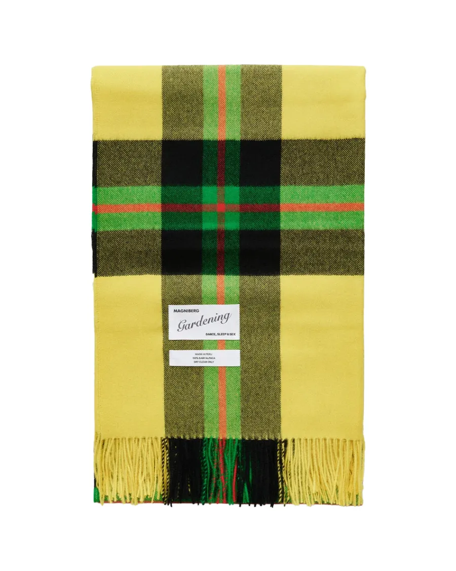 Queen blanket - Field yellow tartan fra<Magniberg Online
