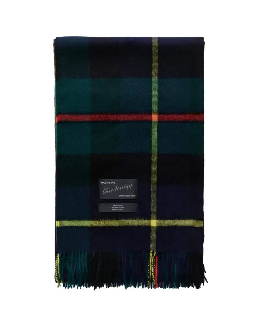 Queen blanket - Scottish green tartan fra<Magniberg Best