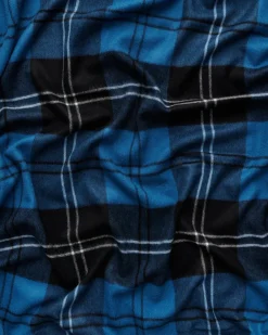 Queen blanket - Volvo blue tartan fra<Magniberg