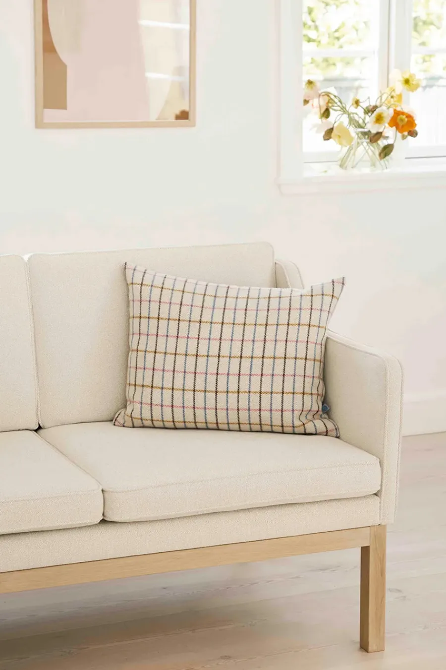 R36 Søndergade Pude, lyserødt hestedækken fra<FDB Møbler Hot