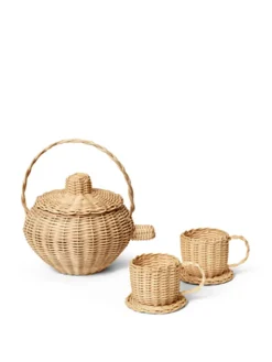 Rattan Tea Set fra<Ferm Living Sale