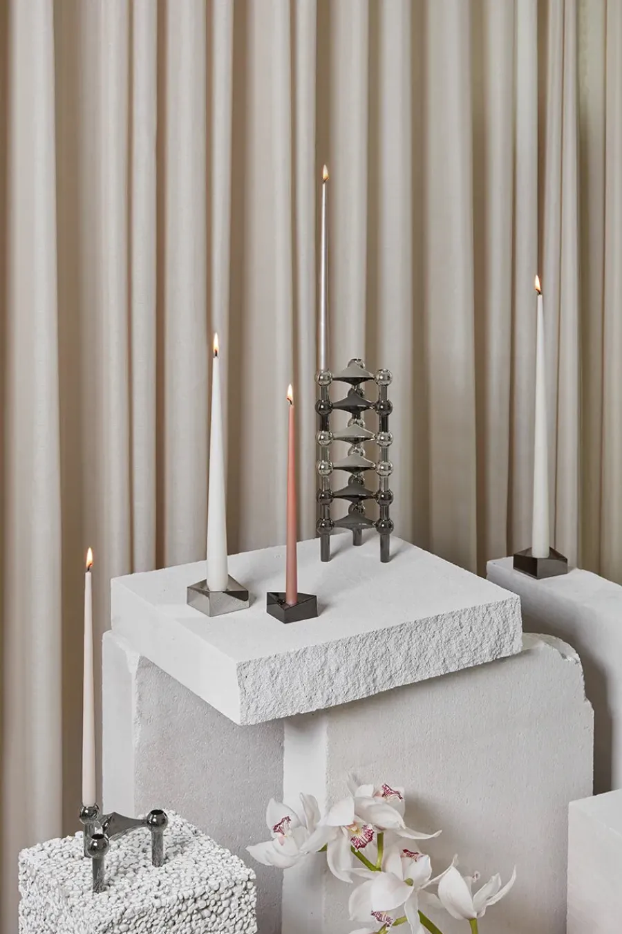 Reflect Lysestage, rosa guld fra<STOFF Nagel