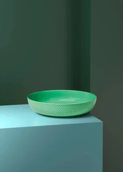 Rhombe serveringsskål, grøn fra<Lyngby Porcelæn Online
