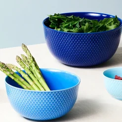 Rhombe skål, blå Ø17,5 fra<Lyngby Porcelæn Discount