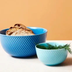 Rhombe skål, mørk blå Ø22 cm fra<Lyngby Porcelæn Sale