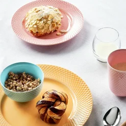 Rhombe tallerken, rosa Ø21 cm fra<Lyngby Porcelæn Best