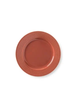 Rhombe tallerken, terracotta Ø23 cm fra<Lyngby Porcelæn Discount