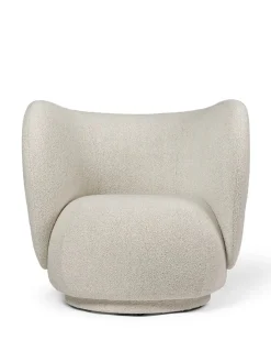 Rico Lounge Chair, bouclé i off-white fra<Ferm Living Outlet