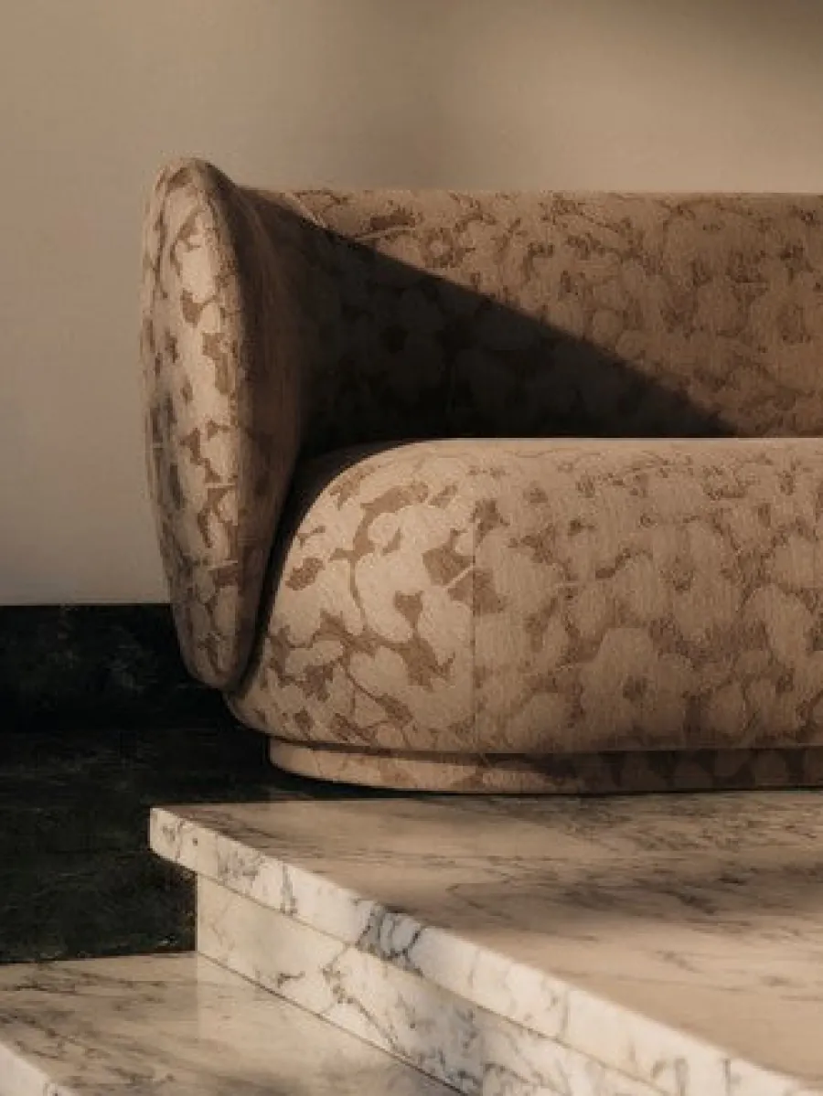 Rico Sofa 2-seater Cilla Taupe fra<Ferm Living Clearance