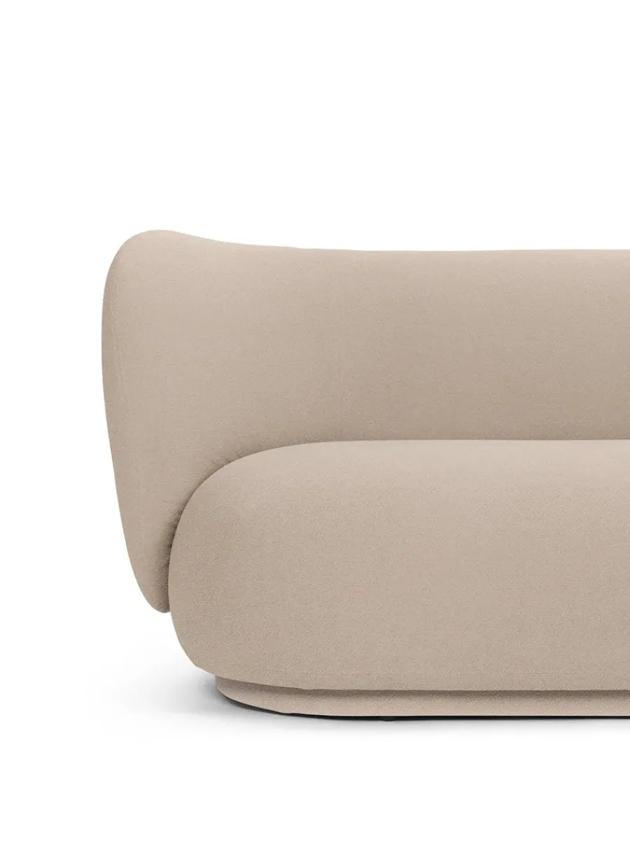 Rico Sofa 2-seater Cilla Taupe fra<Ferm Living Clearance