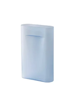 Ridge Vase, light blue frosted glass fra<Muuto Best