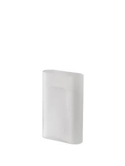 Ridge Vase, white frosted glass fra<Muuto Best