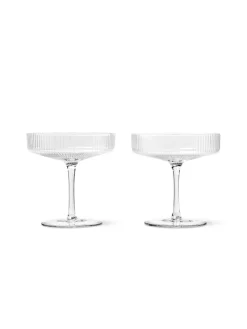Ripple Champagne Saucers Frosted, sæt á 2 fra<Ferm Living Best