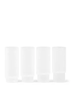 Ripple Long Drink Glasses Frosted, sæt á 4 fra<Ferm Living Clearance