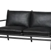Rén Lounge sofa 2. pers sortmalet eg, sort læder fra<Stellar Works Hot