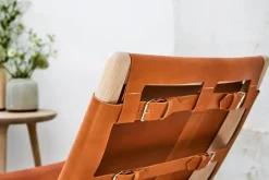 Rocker gyngestol, mat lakeret eg med whisky farvet læder fra<Mater Best