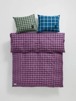 Rodeo Duvet Cover, neon pink check fra<Magniberg Clearance