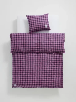 Rodeo Duvet Cover, neon yellow check fra<Magniberg Best