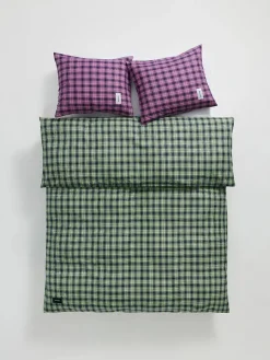 Rodeo Duvet Cover, neon yellow check fra<Magniberg Best