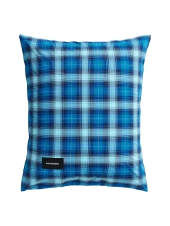 Rodeo Pillow Case, neon blue check fra<Magniberg Clearance