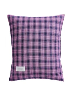 Rodeo Pillow Case, neon pink check fra<Magniberg Clearance