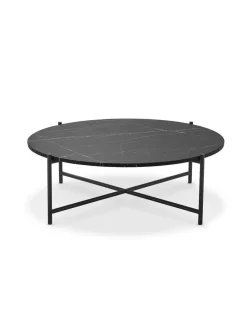Round Coffee Table 90, sort marmor fra HANDVÄRK<Handvärk Hot