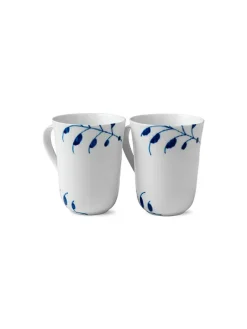 Blå Mega Riflet, 2-pak krus 33 cl<Royal Copenhagen Online