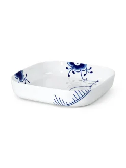 Blå Mega Riflet, firkantet ovnfast fad 25 x 25cm<Royal Copenhagen Hot