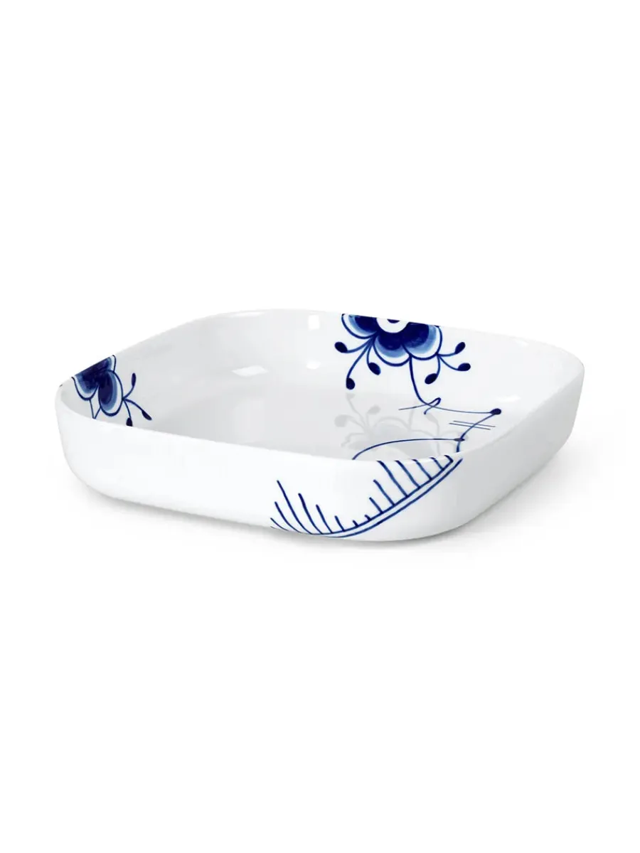 Blå Mega Riflet, firkantet ovnfast fad 25 x 25cm<Royal Copenhagen Hot