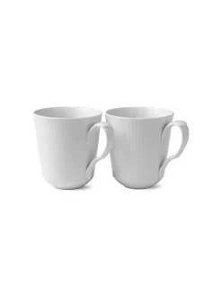 Blå Mega Riflet, 2-pak krus 37 cl<Royal Copenhagen Best