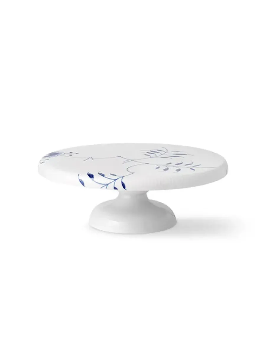 Blå Mega Riflet, fad på fod 29,5 cm<Royal Copenhagen Discount