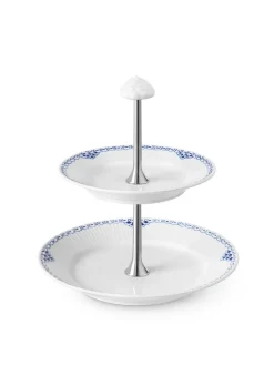 Blå Mega Riflet, étagère 3 lag<Royal Copenhagen Outlet