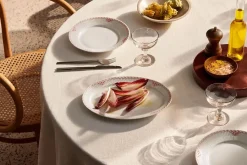 Blå Mega Riflet, oval tallerken 28 cm<Royal Copenhagen Online