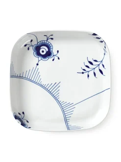 Blå Mega Riflet, firkantet ovnfast fad 30 x 30cm<Royal Copenhagen Sale