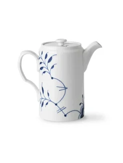 Blå Mega Riflet, kande med låg 1,1 l<Royal Copenhagen New