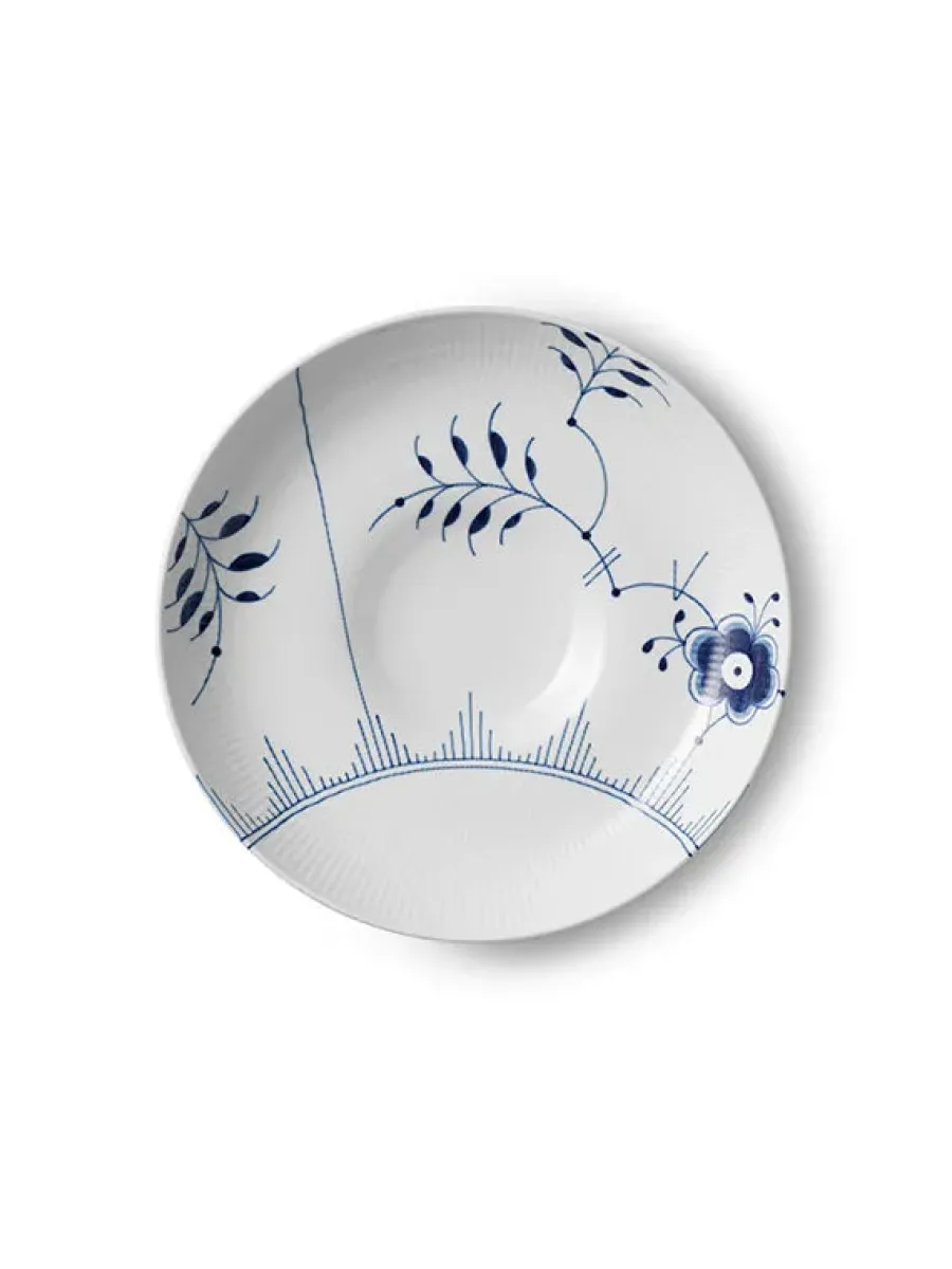 Blå Mega Riflet, fad 34 cm<Royal Copenhagen