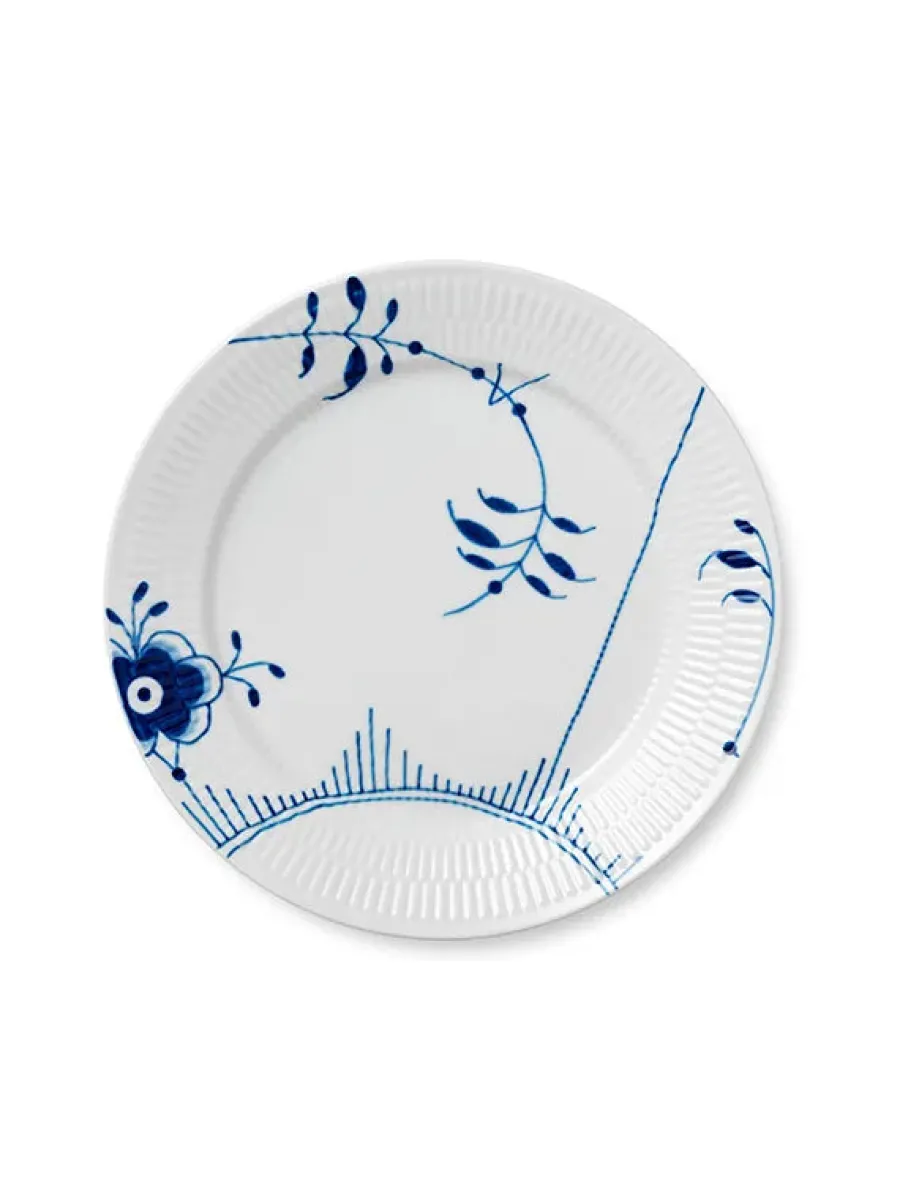 Blå Mega Riflet, tallerken 27 cm mønster 2<Royal Copenhagen Sale
