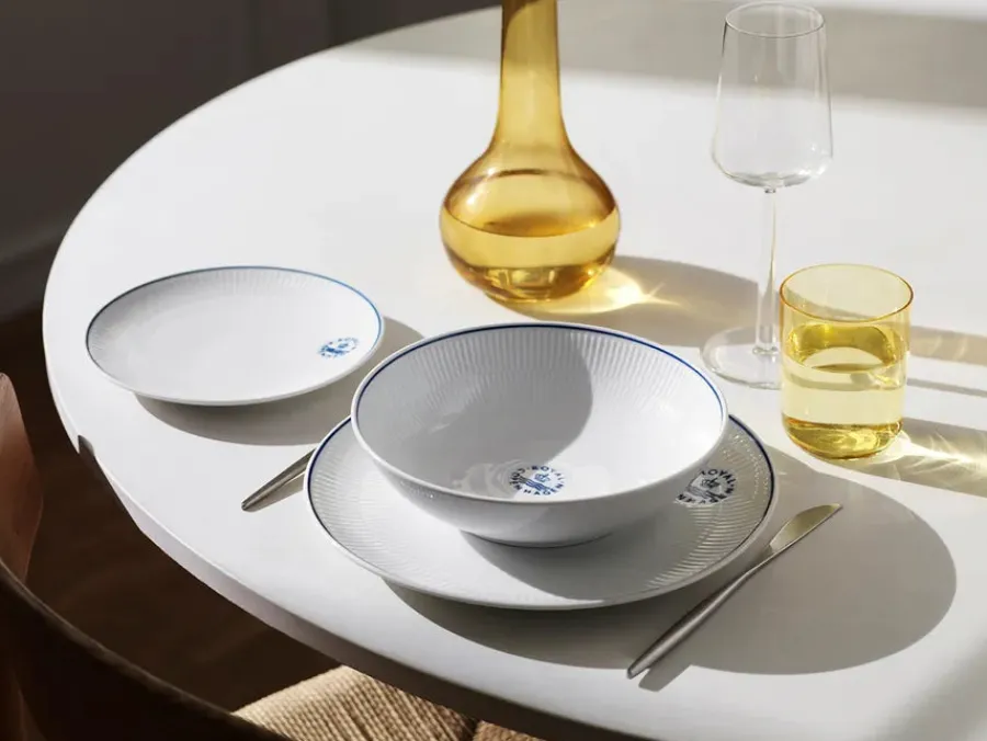 Blå Mega Riflet, tallerken 27 cm mønster 2<Royal Copenhagen Sale