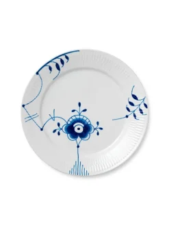 Blå Mega Riflet, tallerken 27 cm mønster 2<Royal Copenhagen Sale