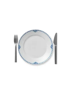 Blå Mega Riflet, tallerken 22 cm mønster 2<Royal Copenhagen Clearance